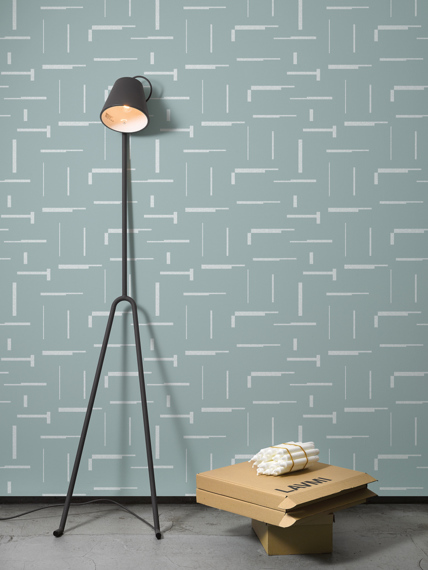 Sample of wallpaper Gap mint grey