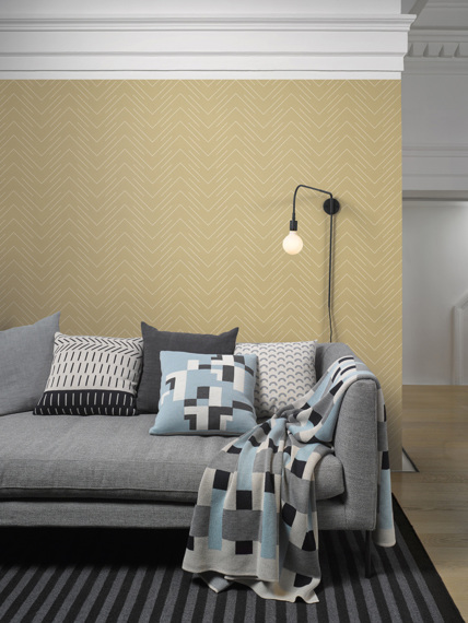 Sample of wallpaper Follow yellow