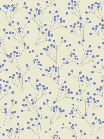 Sample of wallpaper Berries blue