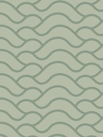 Sample of wallpaper Waves green