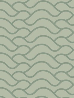 Sample of wallpaper Waves green