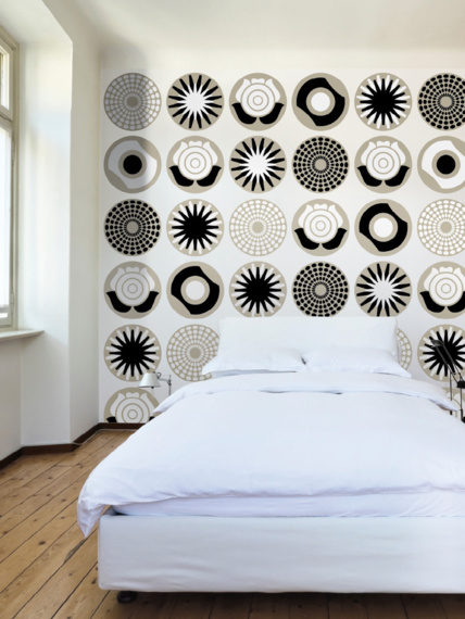 Mural wallpaper Clocks white