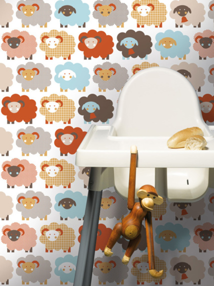 Sample of wallpaper Markéta brown