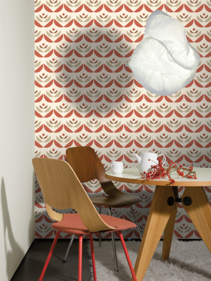 Sample of wallpaper Cookies red