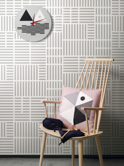 Mural wallpaper Newspaper grey