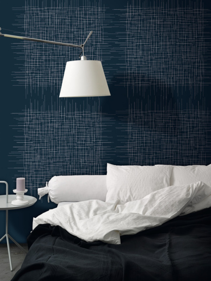 Twigs blue mural wallpaper