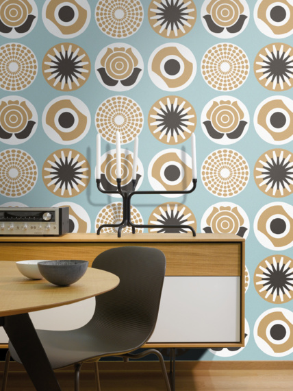 Sample of wallpaper Clocks blue