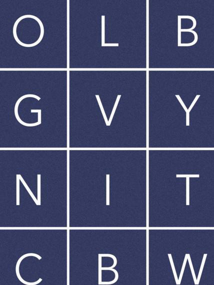 Sample of wallpaper Glyphs blue