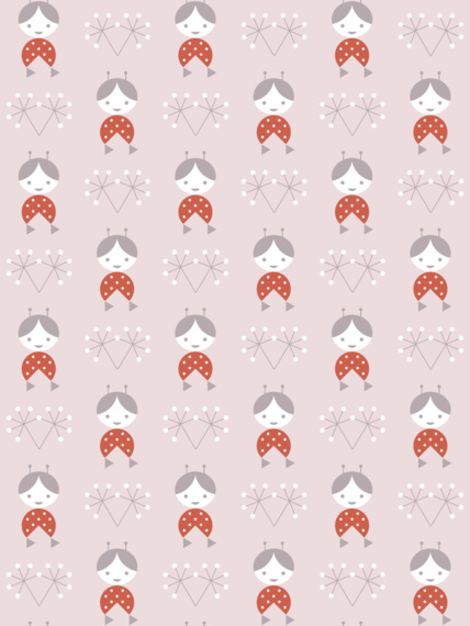 Sample of wallpaper Žofka pink