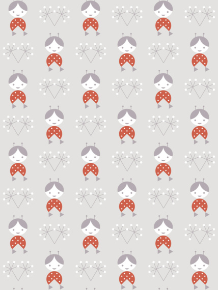 Sample of wallpaper Žofka grey