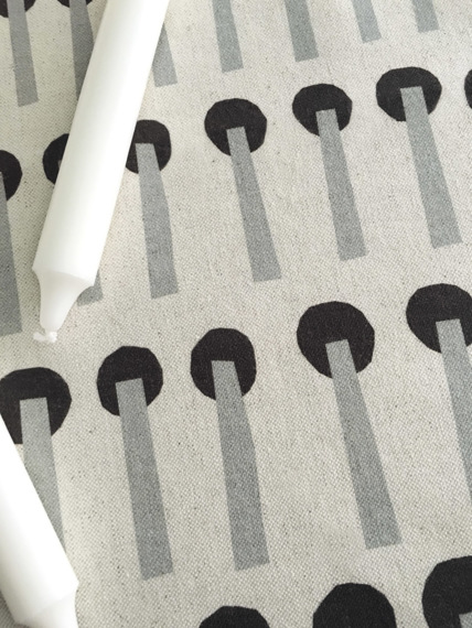 Table runner Sticks grey