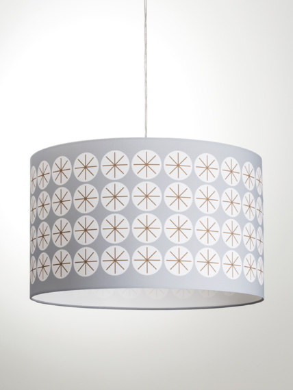 Lampshade Stars grey