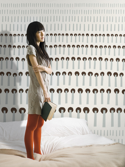 Sticks grey mural wallpaper